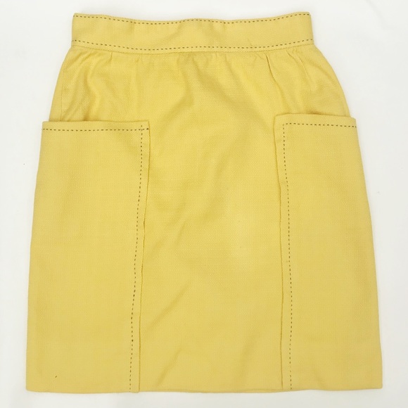 Anthropologie Dresses & Skirts - CARTONNIER  ANTHRO Yellow Textured Skirt Sz 6